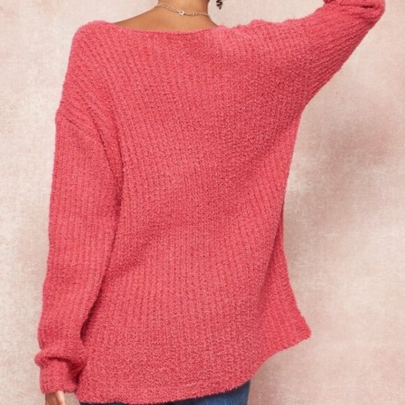 Relaxed fit Ultra Spft sweater pink - Picture 3 of 5